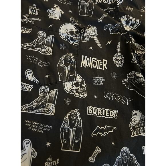 Creepy Co Button Down Shirt Mens 4XL Vintage Horror Comics Printed Hawaiian - Picture 7 of 10